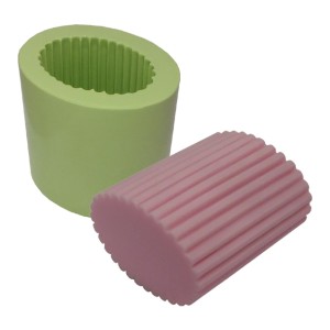 MOLDE SILICONE OVAL CANELADO - REF. 7234