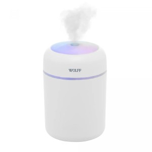 UMIDIFICADOR DE AR PORTÁTIL DE PLASTICO C/ ENTRADA USB E LUZ LED NOTURNA 300ML - REF. 29328