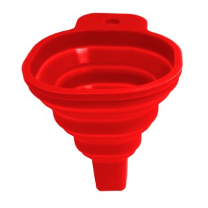 Funil de Silicone Dobrável Vermelho - Ref2382-V