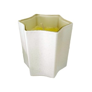 VELA EM VIDRO ESTRELA BRANCA 2106