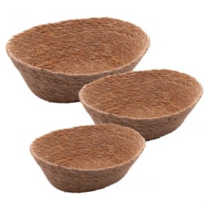 CJ 3 CESTOS OVAIS DE FIBRA NATURAL- REF.29482