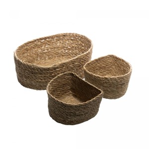 CJ. 3 CESTOS MULTIFUNCIONAIS DE FIBRA NATURAL - REF. 61656