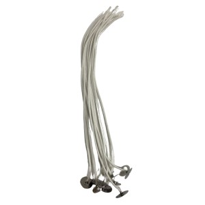 PAVIO PARAFINADO 21CM COM ILHÓS - 10UND