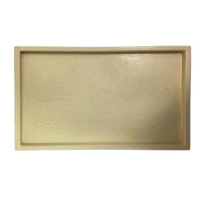 BANDEJA DE RESINA  RETANGULAR BEGE