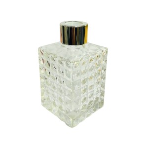 FRASCO DE VIDRO BUCARESTE C/ TAMPA PRATA 70ML - REF.4249